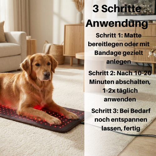 Rotlicht-Therapiematte & Gürtel für Hunde
